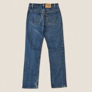 Vintage Levis 519 Orange Tab Jeans Blue Denim Straight Leg 30x32 Mens 519-0217